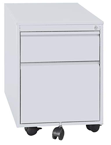 Lüllmann Büro komplett montiert Bürocontainer Hängeregistratur für DIN A4 Hängemappen grau Maße: 55x40x59 cm 505100X