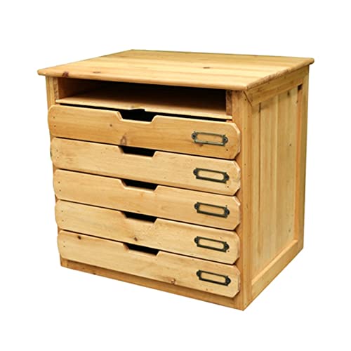 Aktenschrank Rollcontainer A4 Akten-Organizer, Vintage-Holz-Multi-Schubl aden-Aktenschränke, Schreibtischplatte, A4-Akten- und Schreibwaren-Organizer, mehrschichtige Klassifizierungsschublade Büroschra