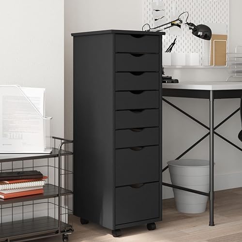CIADAZ Rollschrank Moss Grau,, Sideboard, Aktenschrank, Schrank, File Cabinet, Druckertisch   355896